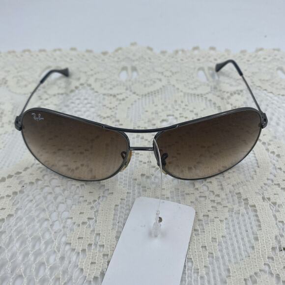 New Ray Ban Aviator Sunglasses Matte Transparent Clear Gradient Mirror Unisex - Picture 3 of 10